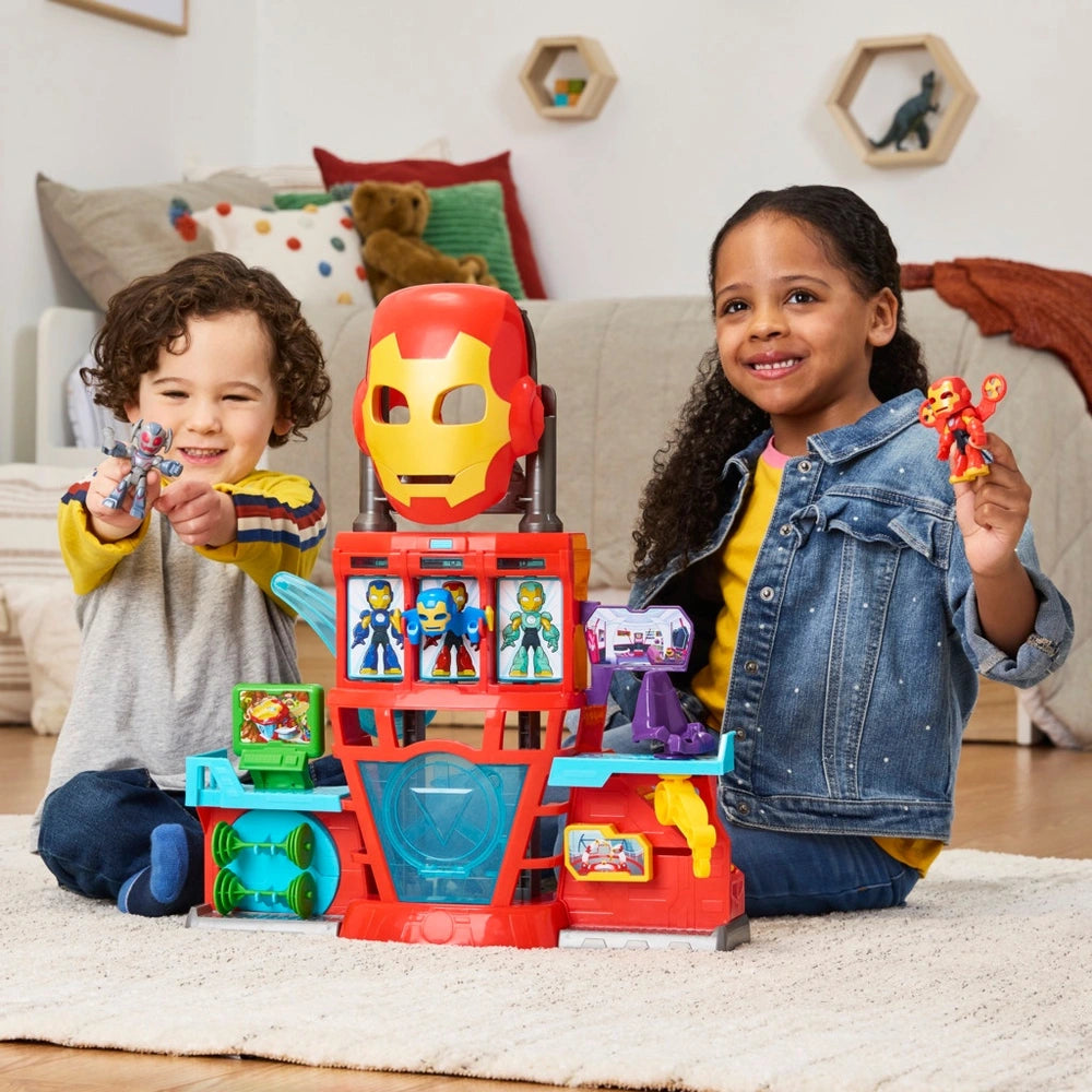 Marvel Iron Man Awesome Friends Iron Quarters Playset
