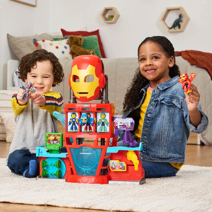Marvel Iron Man Awesome Friends Iron Quarters Playset