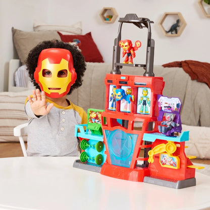 Marvel Iron Man Awesome Friends Iron Quarters Playset