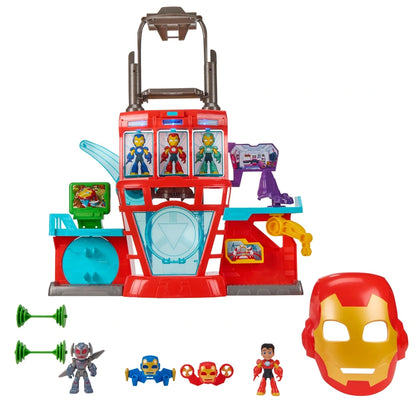 Marvel Iron Man Awesome Friends Iron Quarters Playset