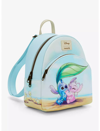 Loungefly Disney Mini Backpack - Stitch & Angel Beach Time