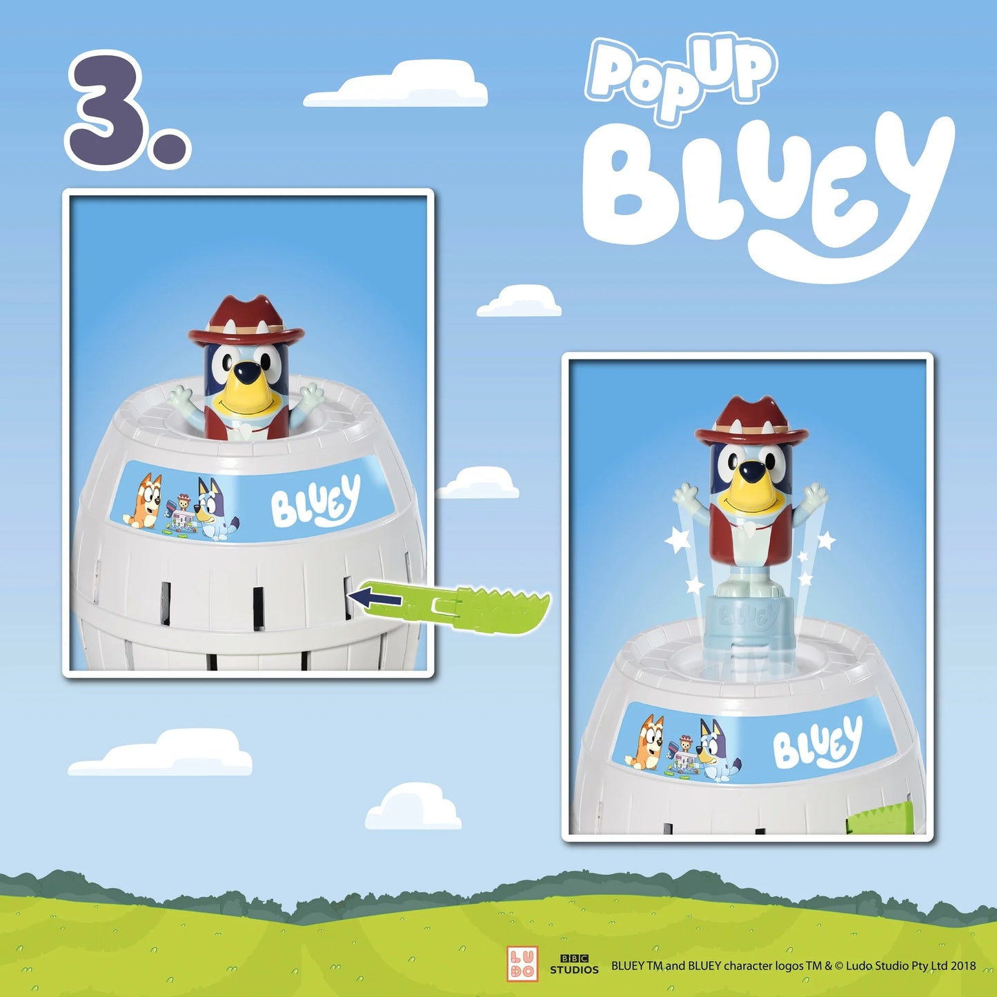 Tomy Pop Up Bluey
