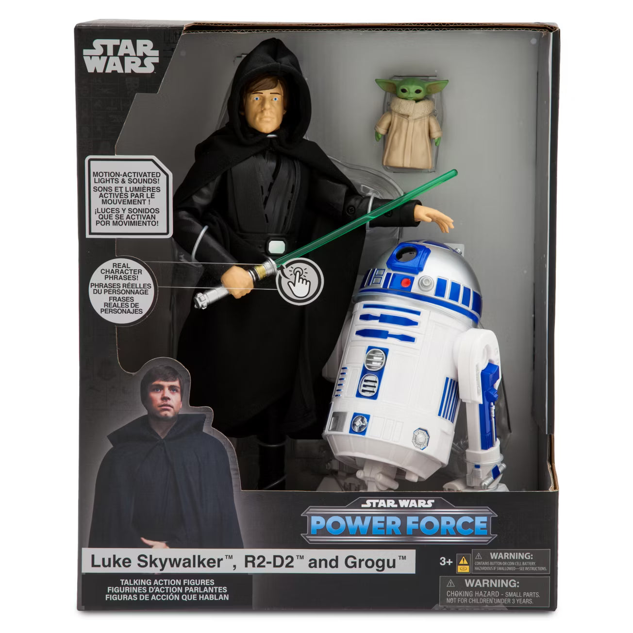 Star Wars Talking Action Figure Luke Skywalker, R2-D2 and Grogu