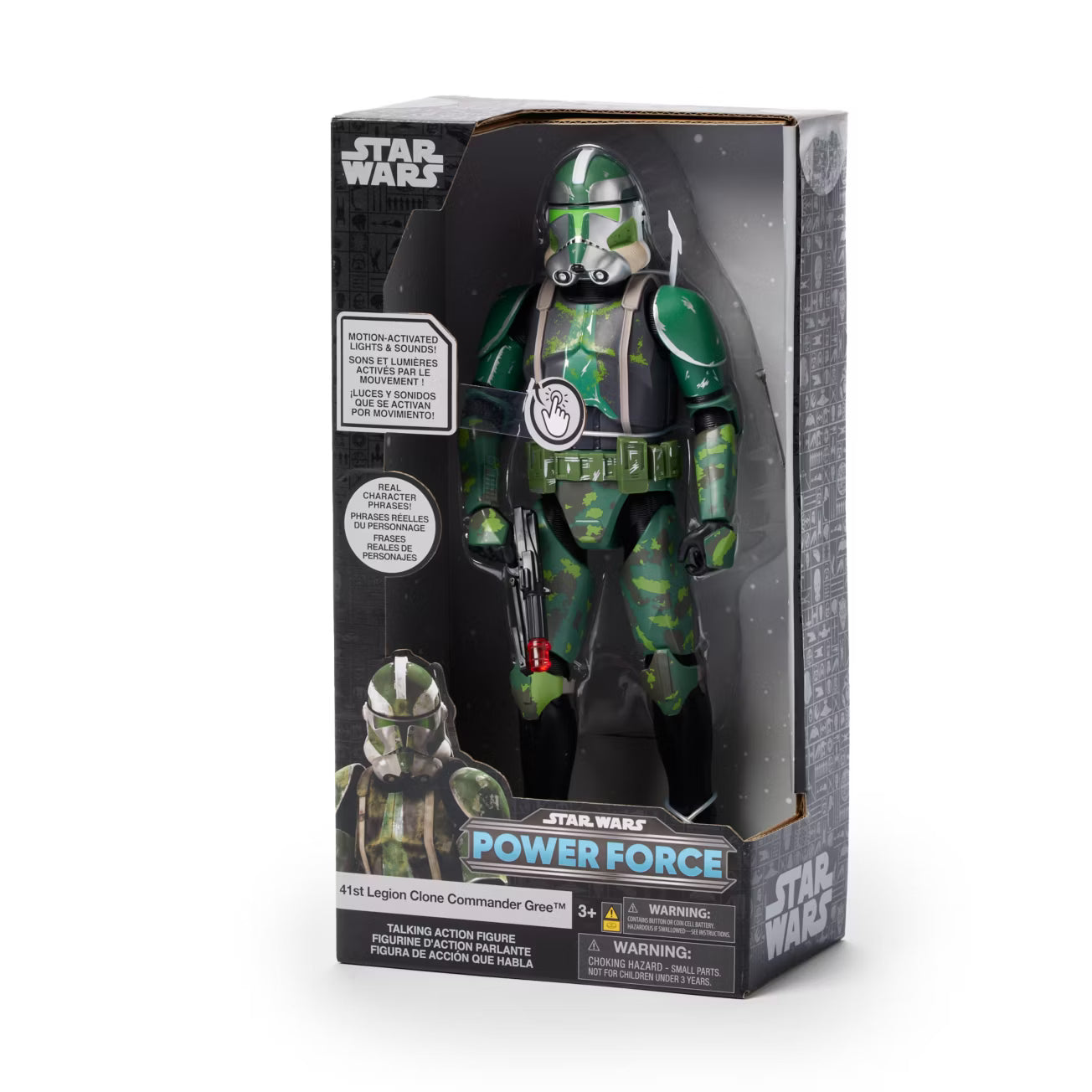 Star Wars Talking Action Figure 41st Legion Clone Commander Gree