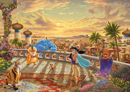 Thomas Kinkade Disney 1000 Puzzle Jasmine Dancing in the Desert Sunset