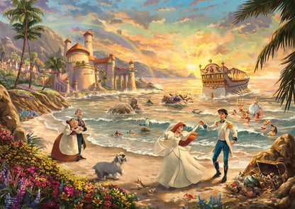 Thomas Kinkade Disney 1000 Puzzle Little Mermaid Celebration of Love