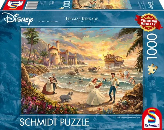 Thomas Kinkade Disney 1000 Puzzle Little Mermaid Celebration of Love