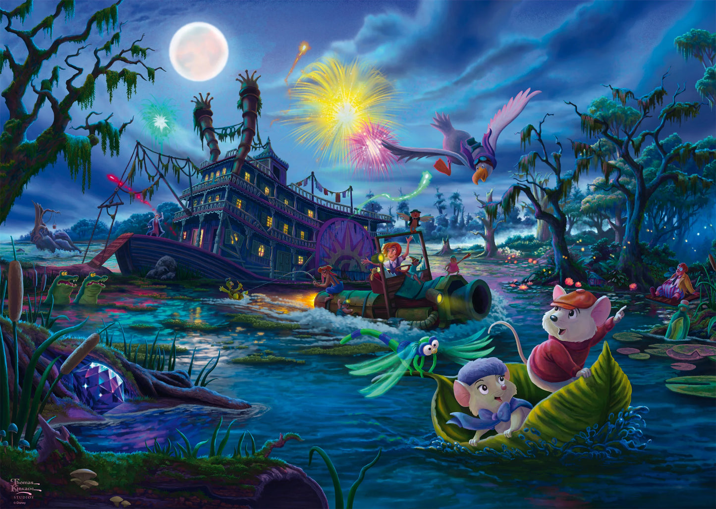 Thomas Kinkade Disney 1000 Puzzle The Rescuers