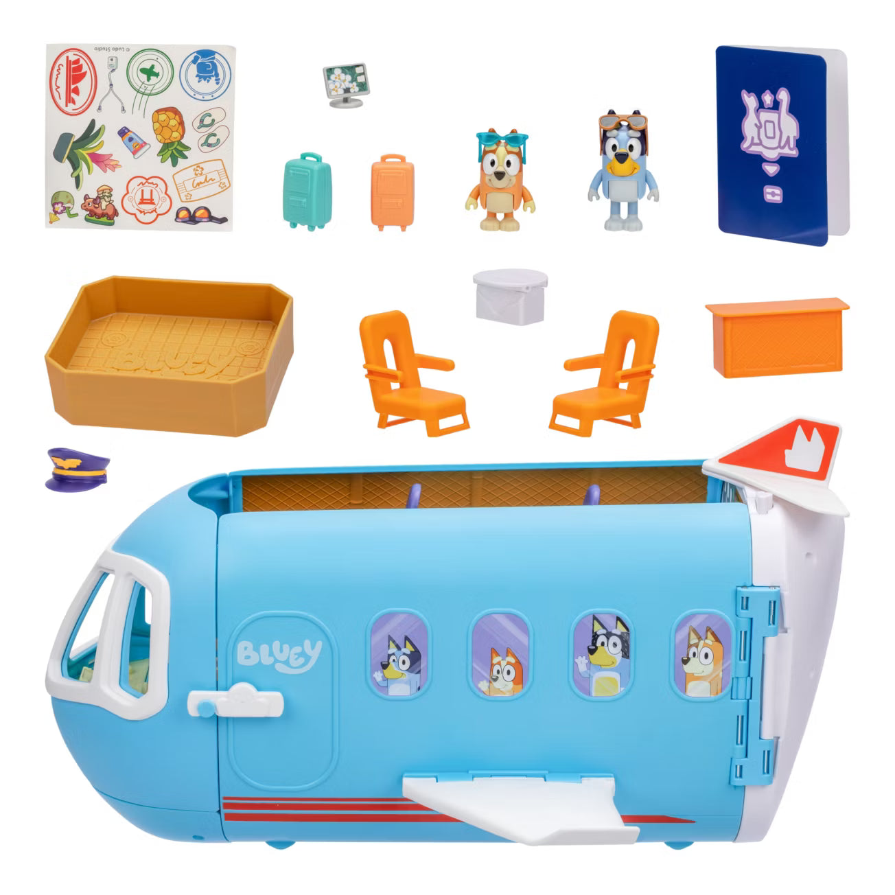 Moose Bluey's 3-in-1 Transforming Plane Playset