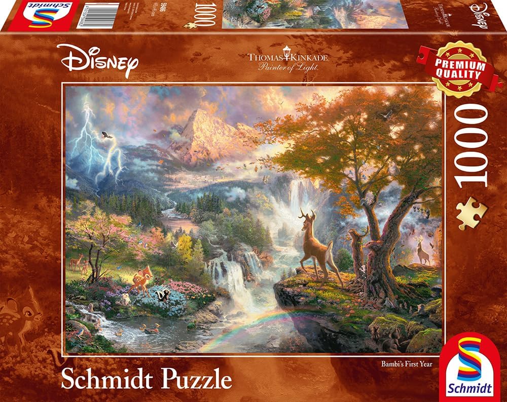 Thomas Kinkade Disney 1000 Puzzle Bambi's First Year