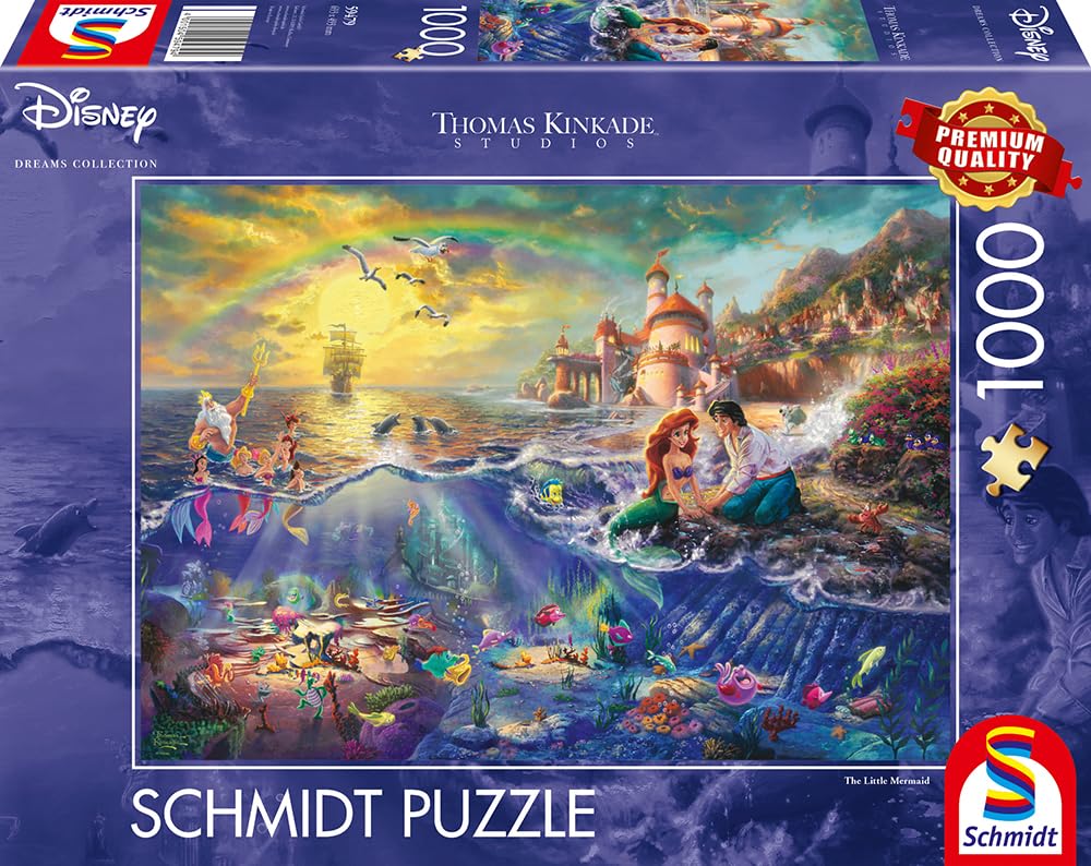 Thomas Kinkade Disney 1000 Puzzle The Little Mermaid