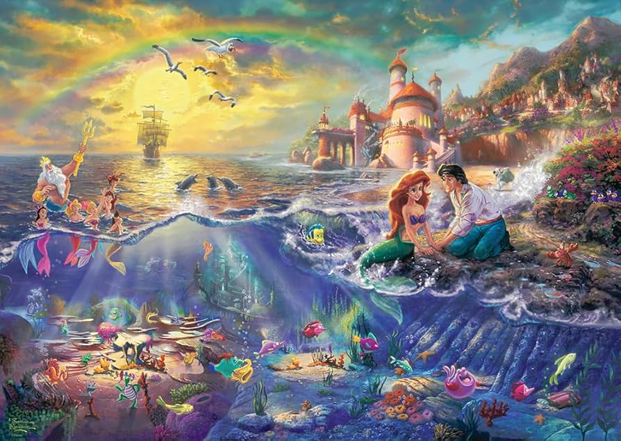 Thomas Kinkade Disney 1000 Puzzle The Little Mermaid