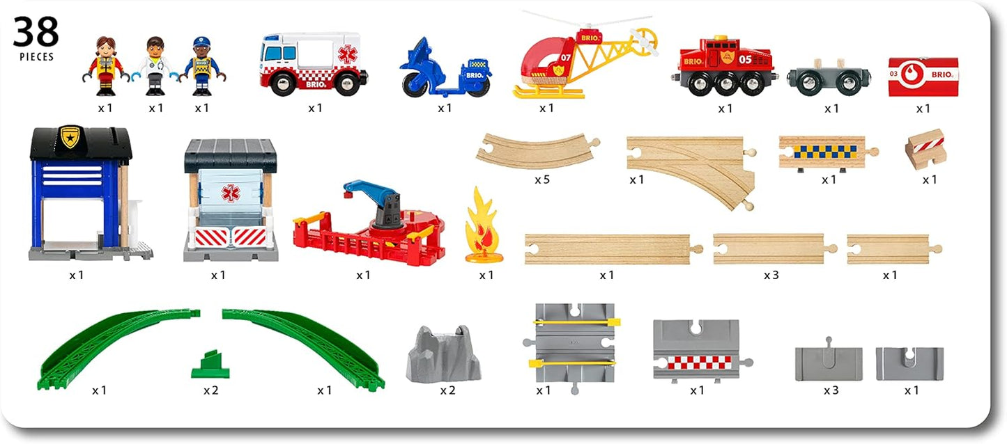 Brio World 36025 Rescue Team Train Set