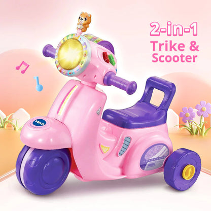 VTech 2-in-1 Ride and Balance Scooter Pink