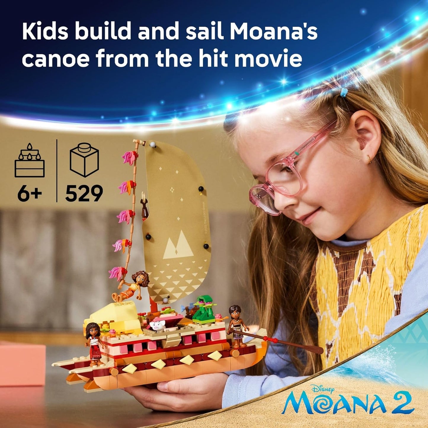LEGO Disney 43270 Moana's Adventure Canoe