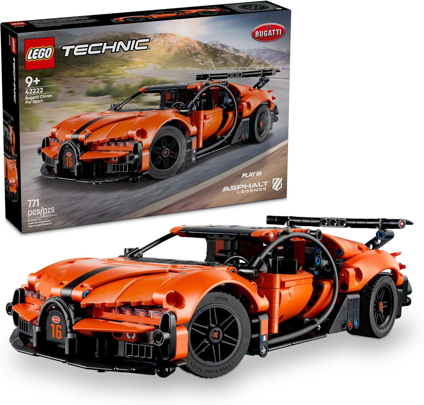 LEGO Technic 42222 Bugatti Chiron Pur Sport