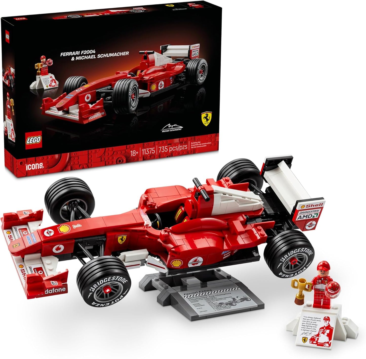 LEGO Icons 11375 Ferrari F2004 & Michael Schumacher