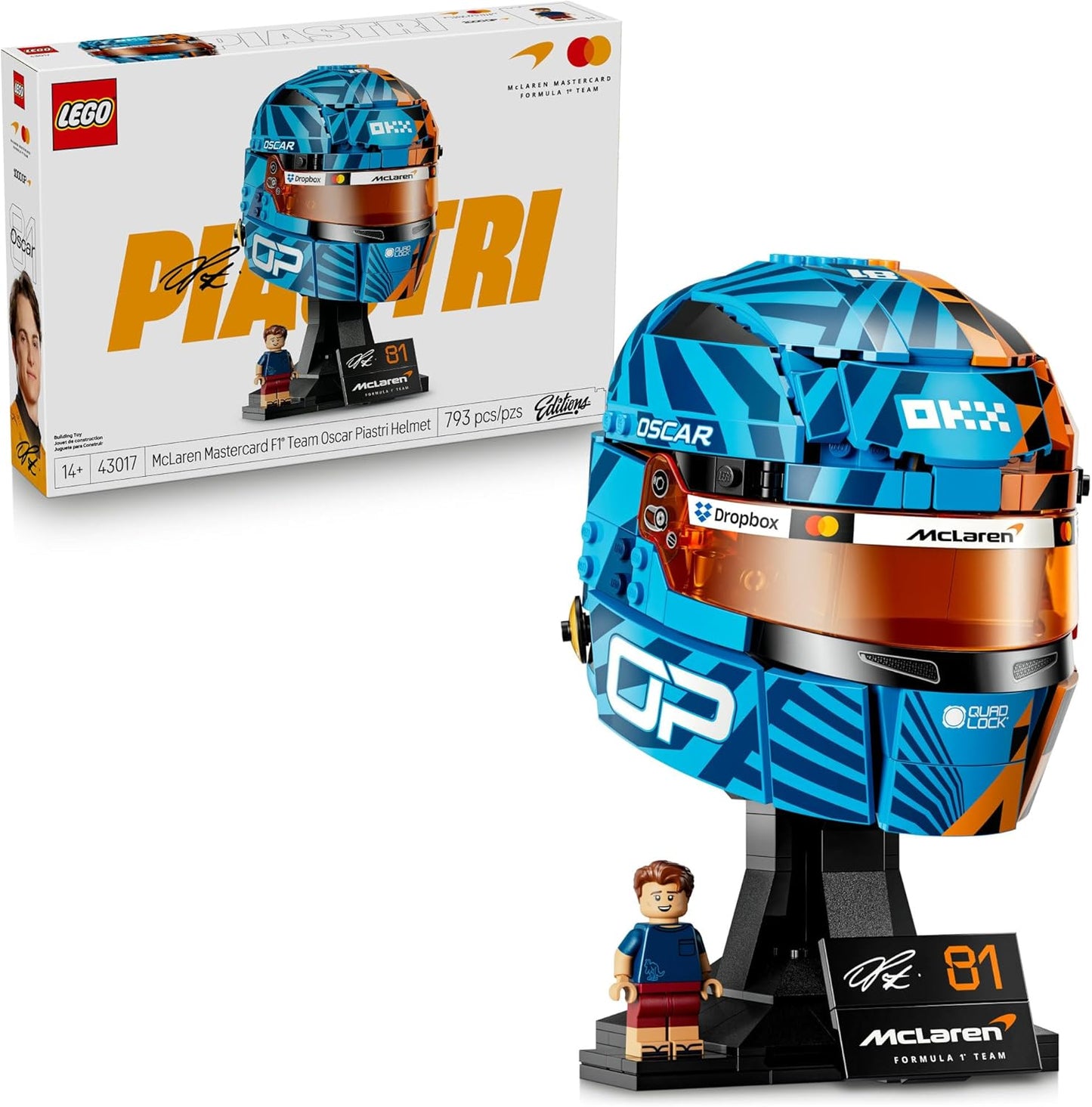 LEGO Editions 43017 McLaren Mastercard F1® Team Oscar Piastri Helmet