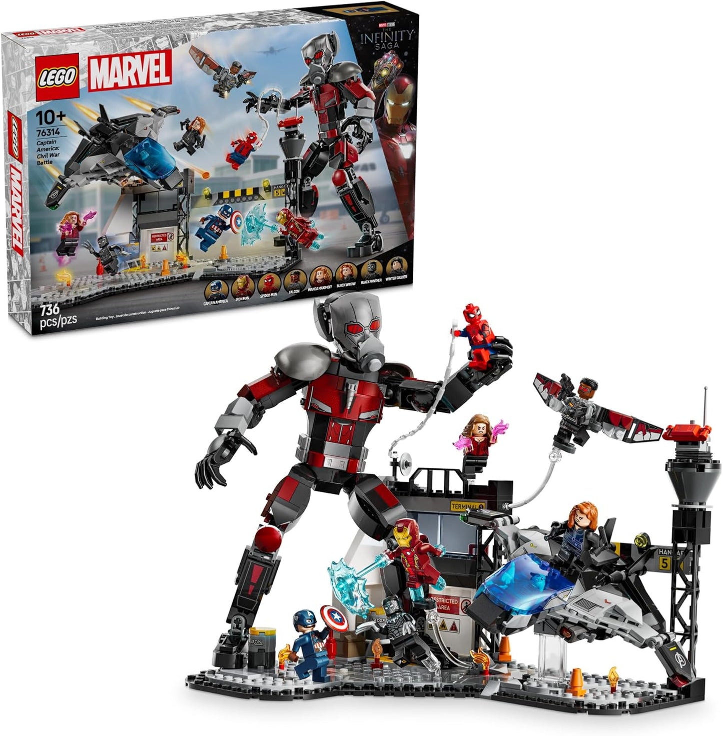 LEGO Marvel 76314 Captain America Civil War Battle