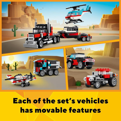 LEGO Creator 31146 Flatbed Truck with Helicopter