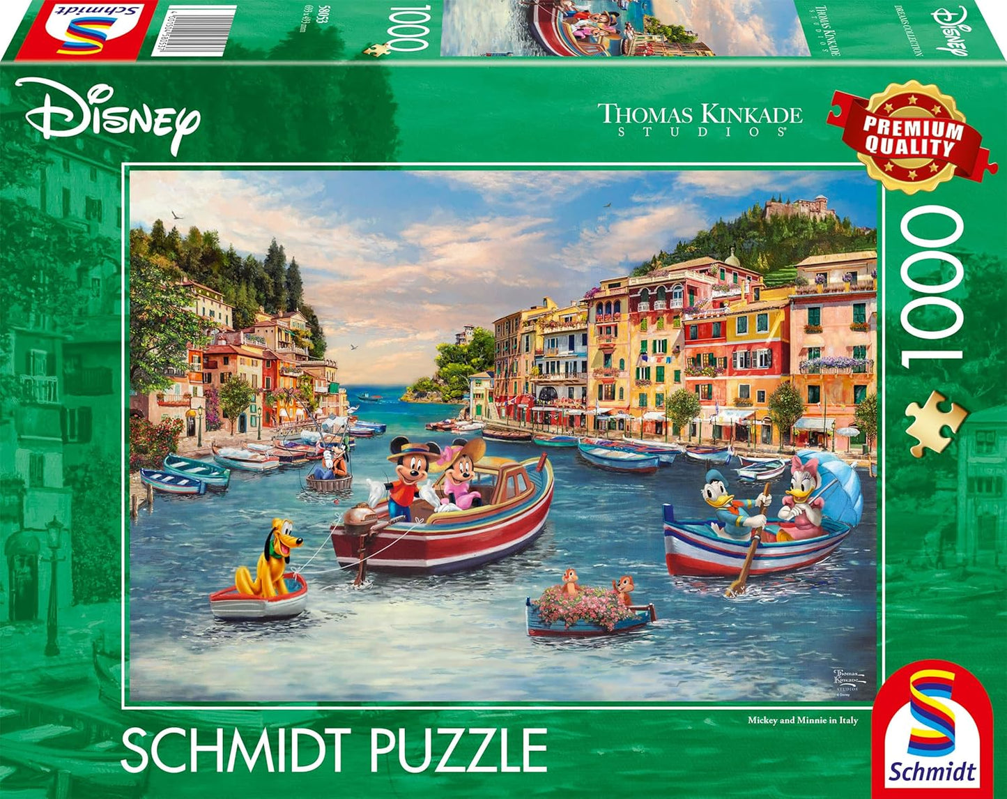 Thomas Kinkade Disney 1000 Puzzle Mickey and Minnie in Italy
