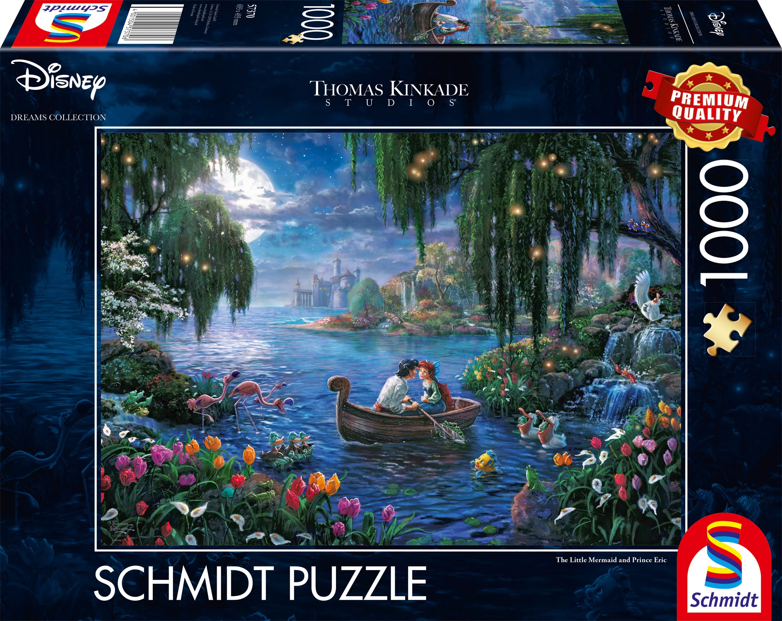 Thomas Kinkade Disney 1000 Puzzle The Little Mermaid And Eric