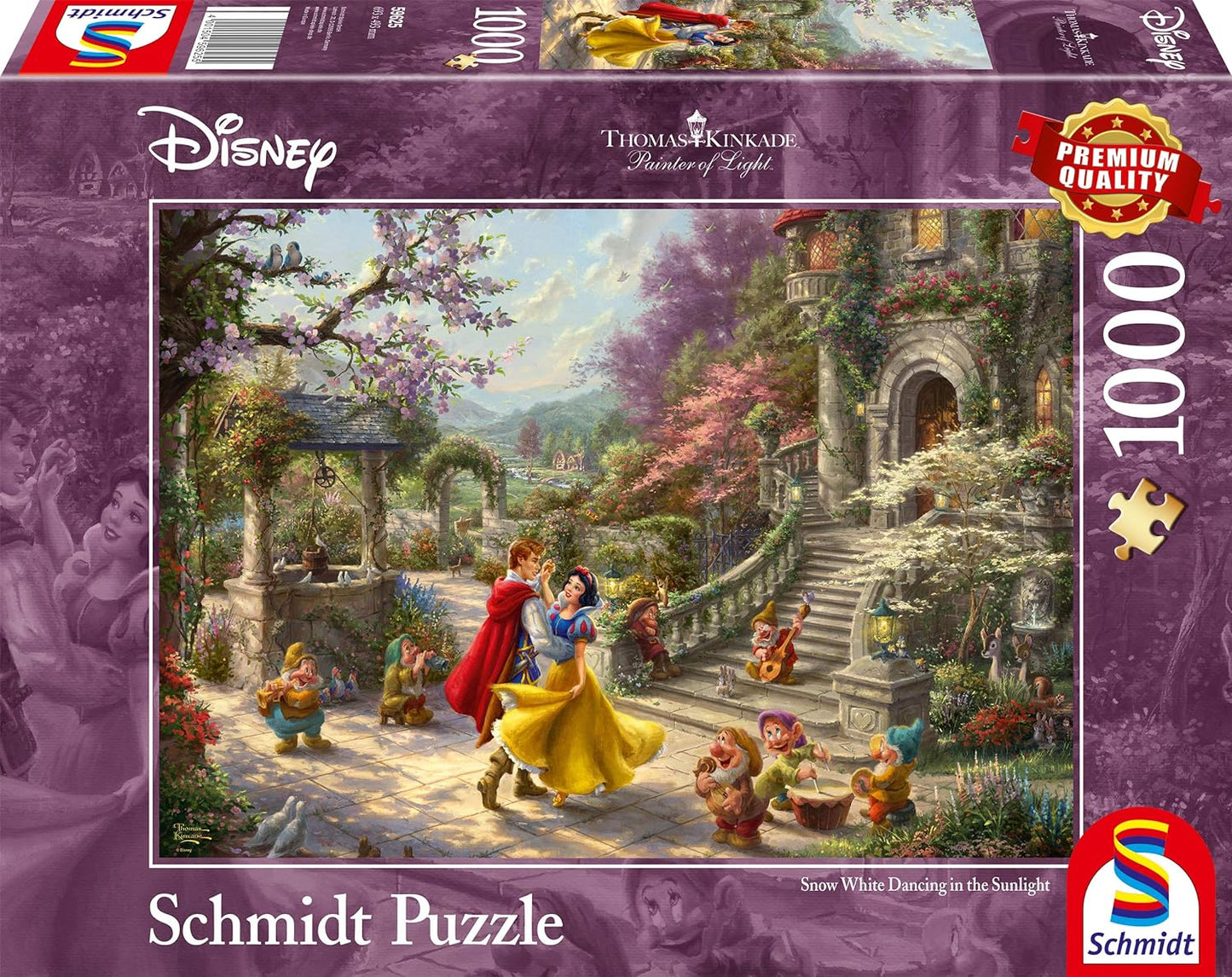 Thomas Kinkade Disney 1000 Puzzle Snow White Dancing in the Sunlight