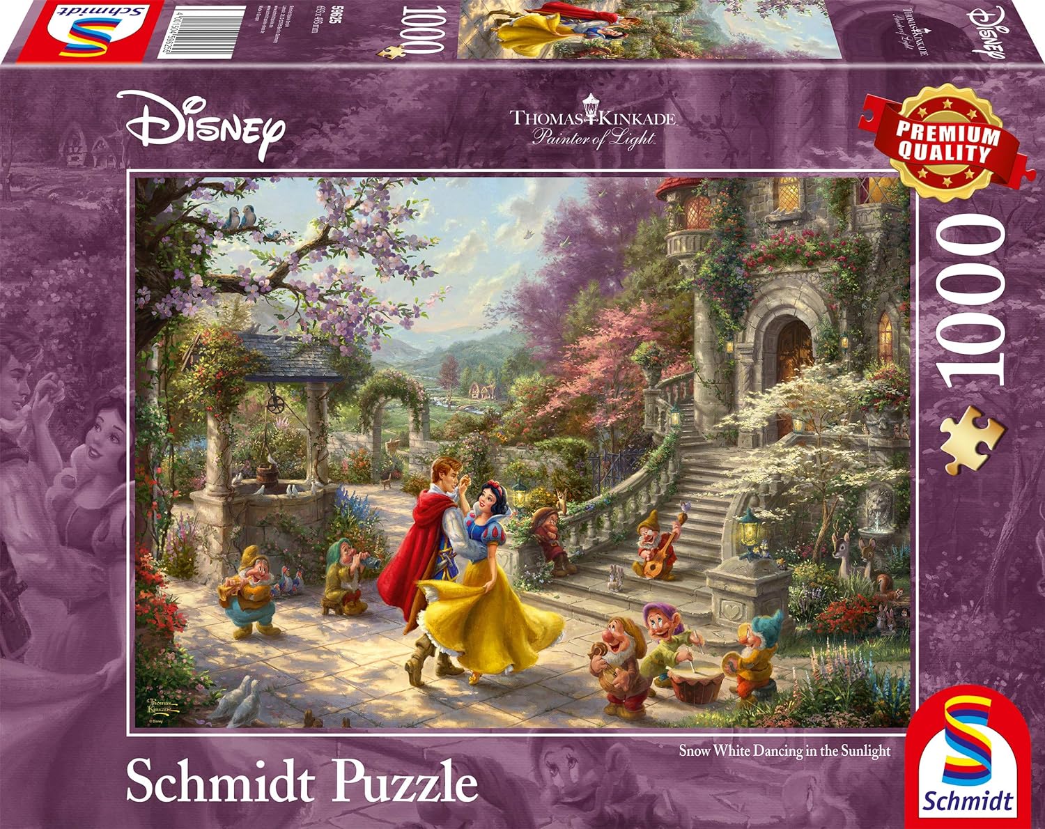 Thomas Kinkade Disney 1000 Puzzle Snow White Dancing in the Sunlight