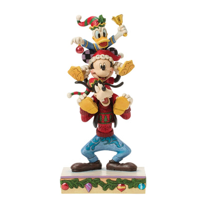 Disney Traditions 6018706 Mickey Goofy & Donald Holiday Pile Up