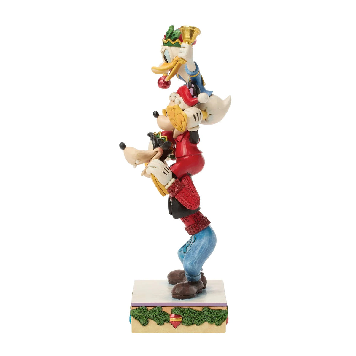Disney Traditions 6018706 Mickey Goofy & Donald Holiday Pile Up