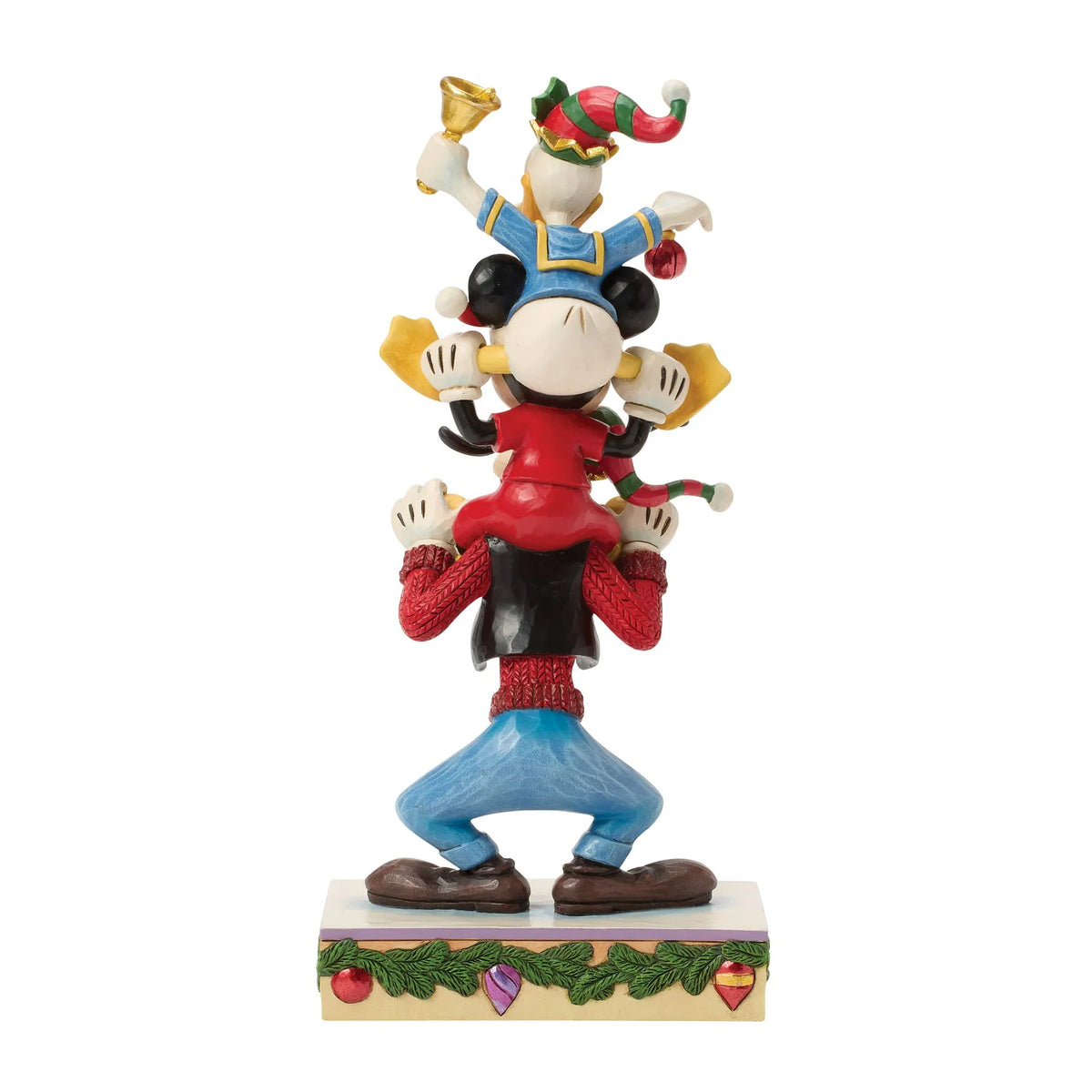 Disney Traditions 6018706 Mickey Goofy & Donald Holiday Pile Up