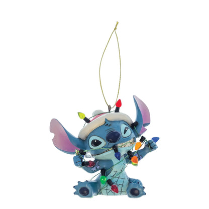 Disney Traditions Ornament 6017542 Stitch Wrapped in Christmas Lights