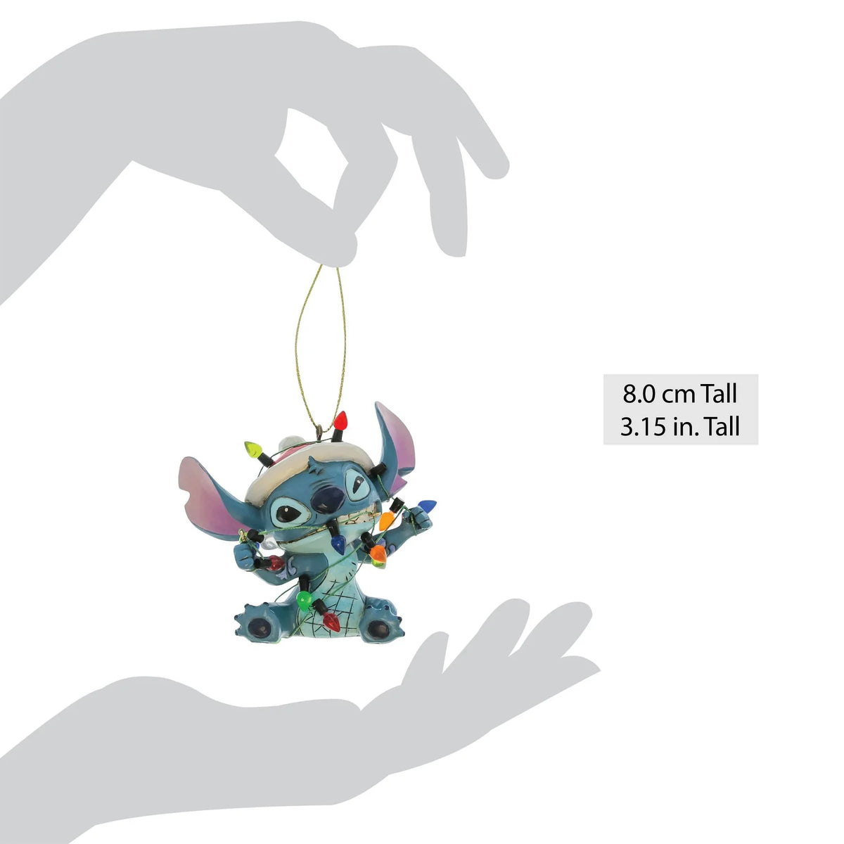 Disney Traditions Ornament 6017542 Stitch Wrapped in Christmas Lights