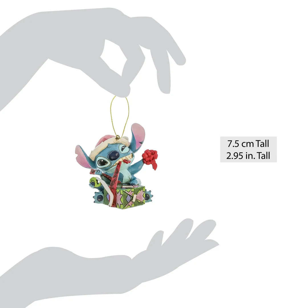 Disney Traditions Ornament 6017545 Stitch Unwrapping Gift