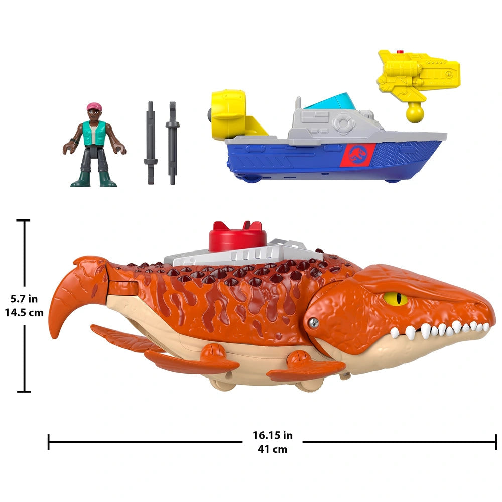 Jurassic World Imaginext Rebirth Aqua Chomp Chase Mosasaurus