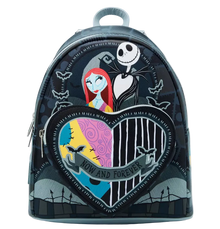 Loungefly Disney Mini Backpack - Jack and Sally Heart Pocket