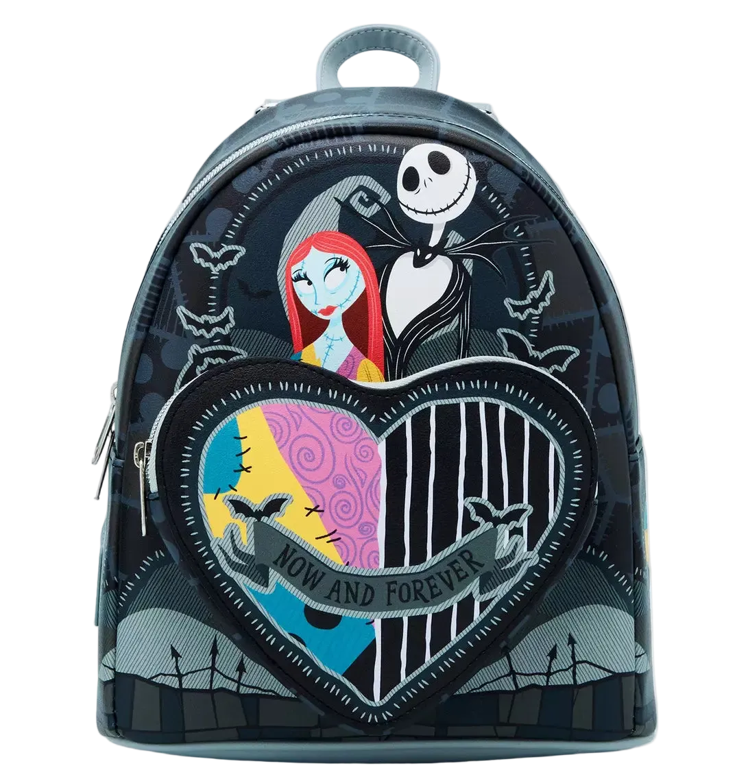Loungefly Disney Mini Backpack - Jack and Sally Heart Pocket