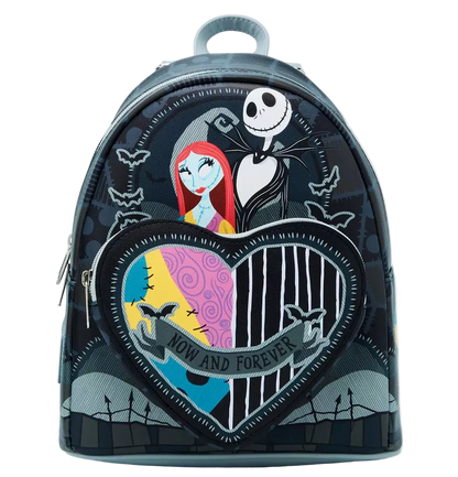 Loungefly Disney Mini Backpack - Jack and Sally Heart Pocket