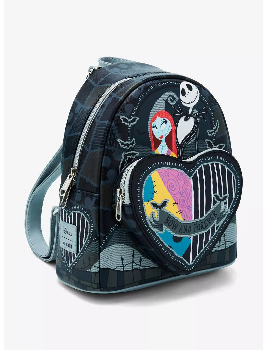 Loungefly Disney Mini Backpack - Jack and Sally Heart Pocket