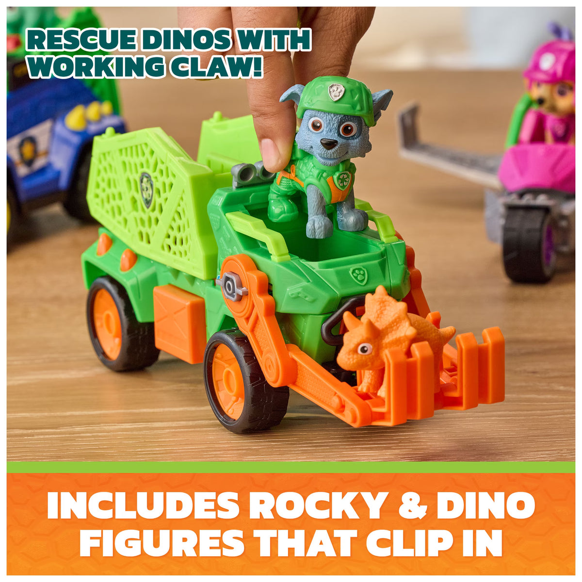 Paw Patrol The Dino Movie Vehicle Rocky Recycler