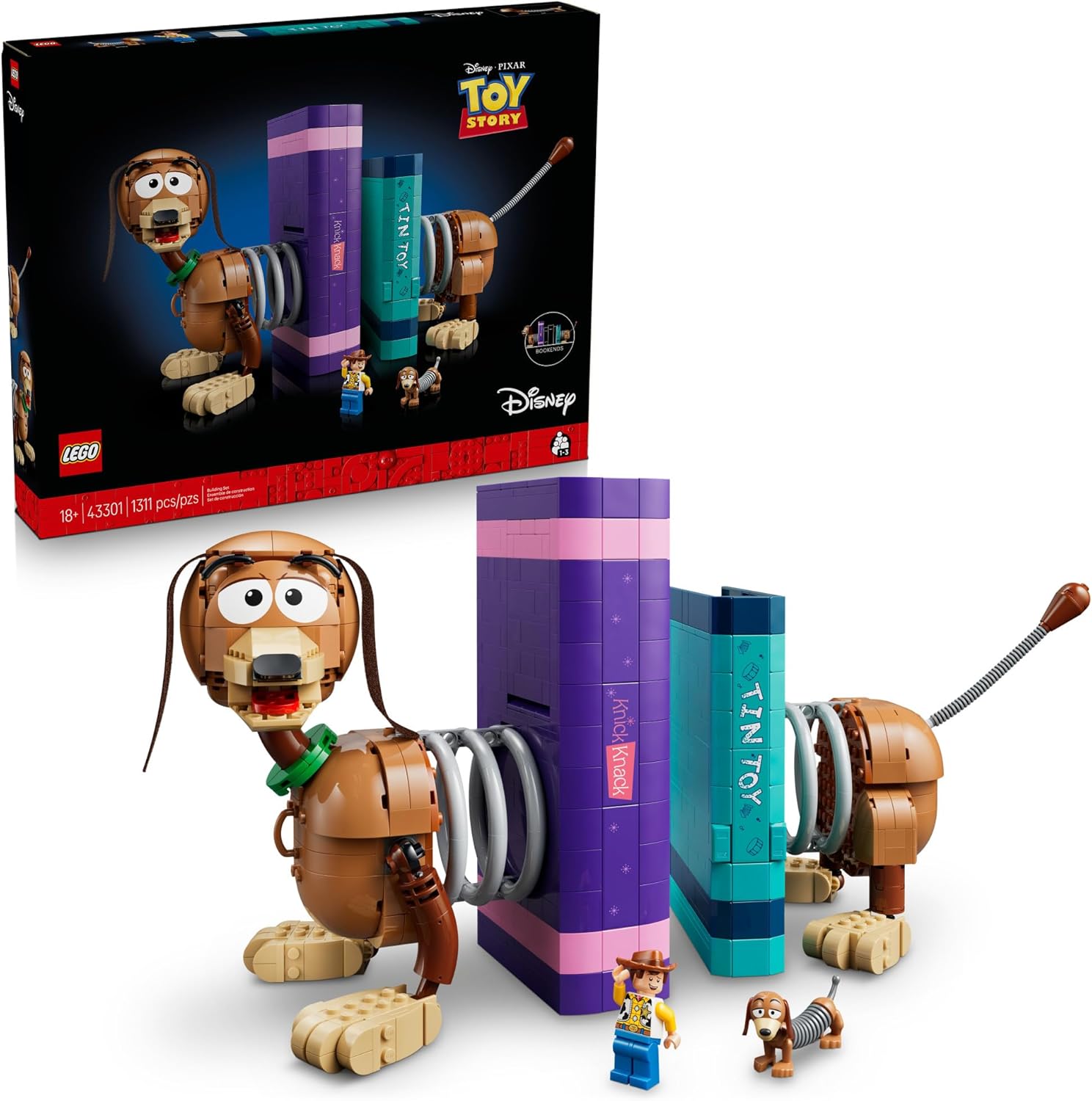 LEGO Disney 43301 Toy Story Slinky Dog Bookends