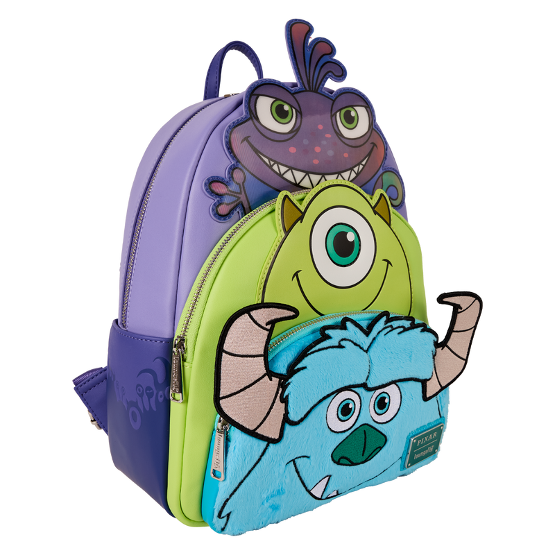 Loungefly Disney Mini Backpack - Monsters Inc Mike, Sulley & Randall
