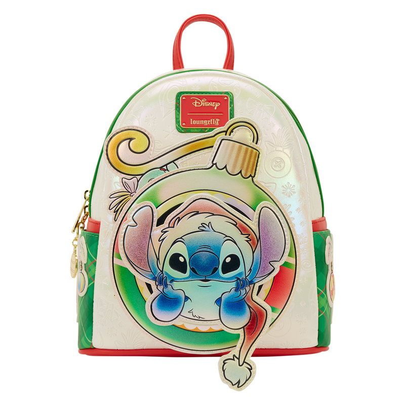 Loungefly Disney Mini Backpack - Stitch & Scrump Iridescent Holiday