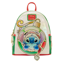 Loungefly Disney Mini Backpack - Stitch & Scrump Iridescent Holiday