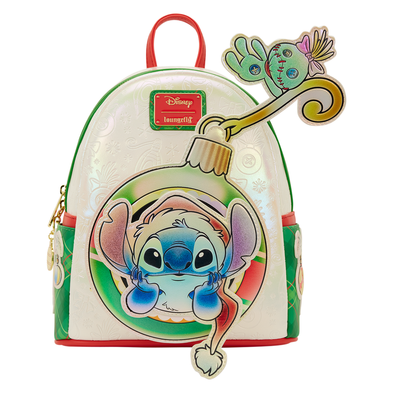 Loungefly Disney Mini Backpack - Stitch & Scrump Iridescent Holiday