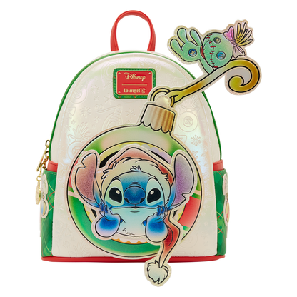 Loungefly Disney Mini Backpack - Stitch & Scrump Iridescent Holiday