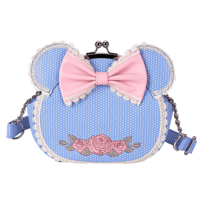 Loungefly Disney Cross Body Bag - Minnie Mouse Floral and Lace Kisslock