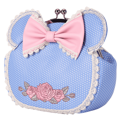 Loungefly Disney Cross Body Bag - Minnie Mouse Floral and Lace Kisslock