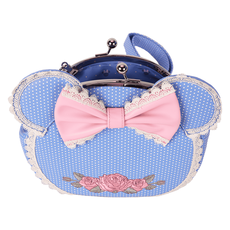 Loungefly Disney Cross Body Bag - Minnie Mouse Floral and Lace Kisslock