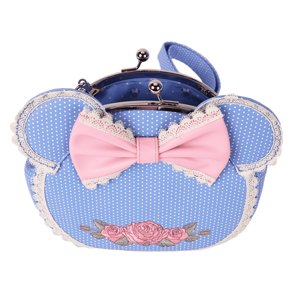 Loungefly Disney Cross Body Bag - Minnie Mouse Floral and Lace Kisslock